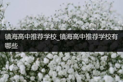 镇海高中推荐学校_镇海高中推荐学校有哪些