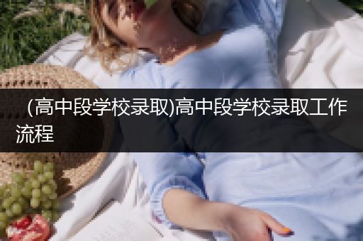 （高中段学校录取)高中段学校录取工作流程