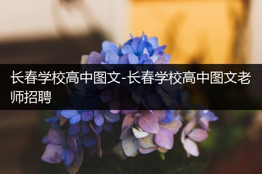 长春学校高中图文-长春学校高中图文老师招聘