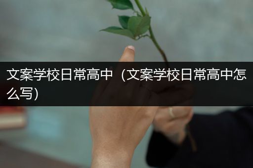 文案学校日常高中（文案学校日常高中怎么写）