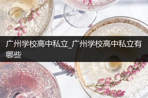 广州学校高中私立_广州学校高中私立有哪些