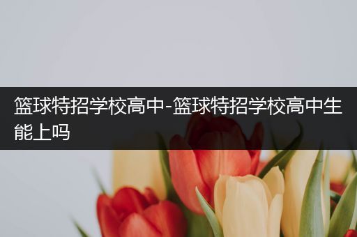 篮球特招学校高中-篮球特招学校高中生能上吗