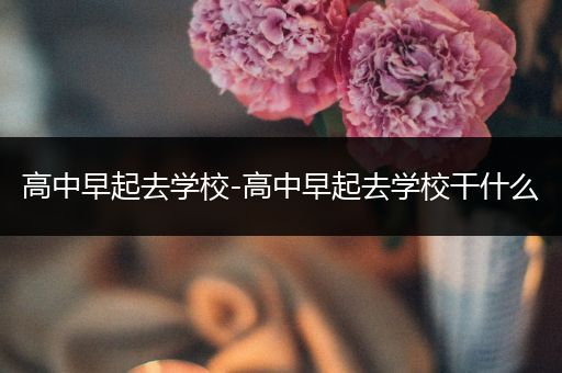 高中早起去学校-高中早起去学校干什么
