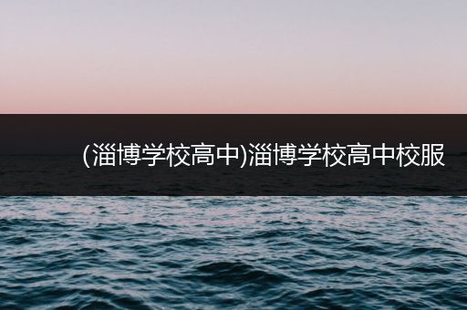 （淄博学校高中)淄博学校高中校服