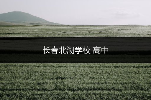 长春北湖学校 高中