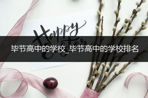 毕节高中的学校_毕节高中的学校排名