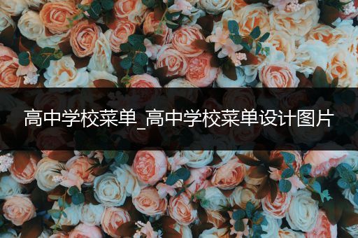 高中学校菜单_高中学校菜单设计图片