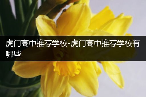 虎门高中推荐学校-虎门高中推荐学校有哪些