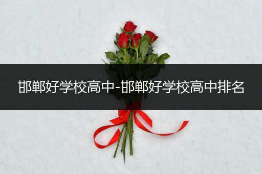 邯郸好学校高中-邯郸好学校高中排名