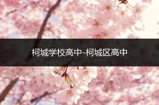 柯城学校高中-柯城区高中
