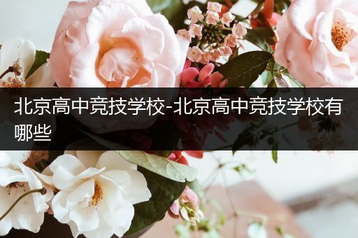 北京高中竞技学校-北京高中竞技学校有哪些