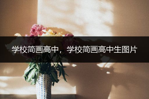 学校简画高中，学校简画高中生图片