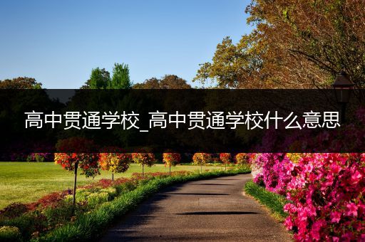 高中贯通学校_高中贯通学校什么意思